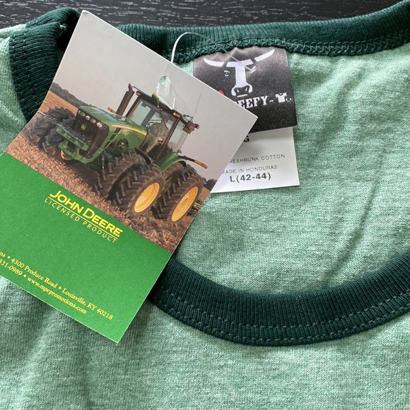 NWT John Deere Farm Hard…or go home Tee. Beefy Brand Tee. Various Sizes - Picture 3 of 8